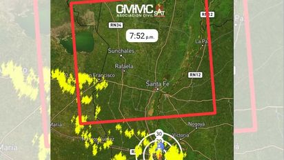 Tormentas en el centro de Santa Fe: llega un frente frío con lluvias intensas y ráfagas