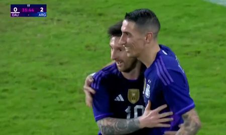 Ángel Di María marcó su segundo tanto en el partido y marcó el 3-0 de Argentina ante Emiratos Árabes, en el último amistoso previo al Mundial Qatar 2022. Ángel Di María marcó su segundo tanto en el partido y marcó el 3-0 de Argentina ante Emiratos Árabes, en el último amistoso previo al Mundial Qatar 2022.