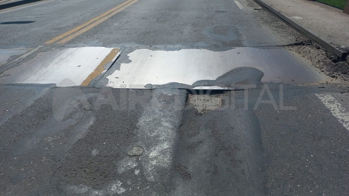 Así luce la calzada del Puente Carretero