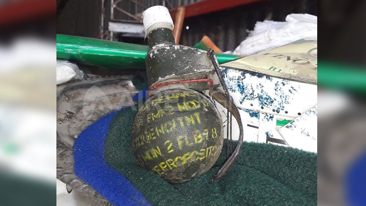La granada, según explicaron fuentes policiales, era procedente de Monte Vera.