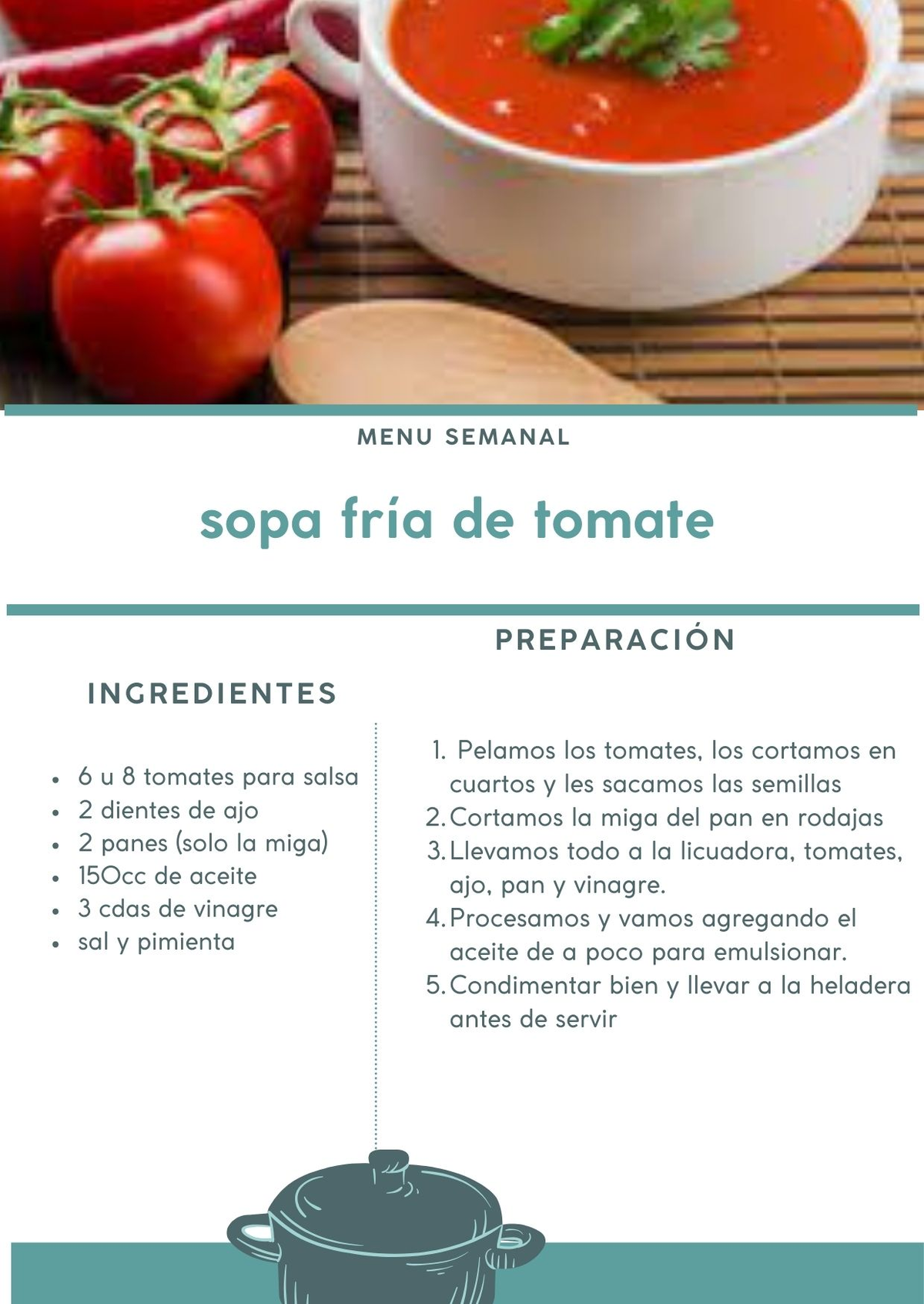 La sopa fría de tomate es una excelente opción para hacer y disfrutar en días de calor. La sopa fría de tomate es una excelente opción para hacer y disfrutar en días de calor.