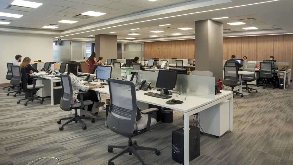 Por el coronavirus Covid19 las oficinas est&aacute;n casi vac&iacute;as