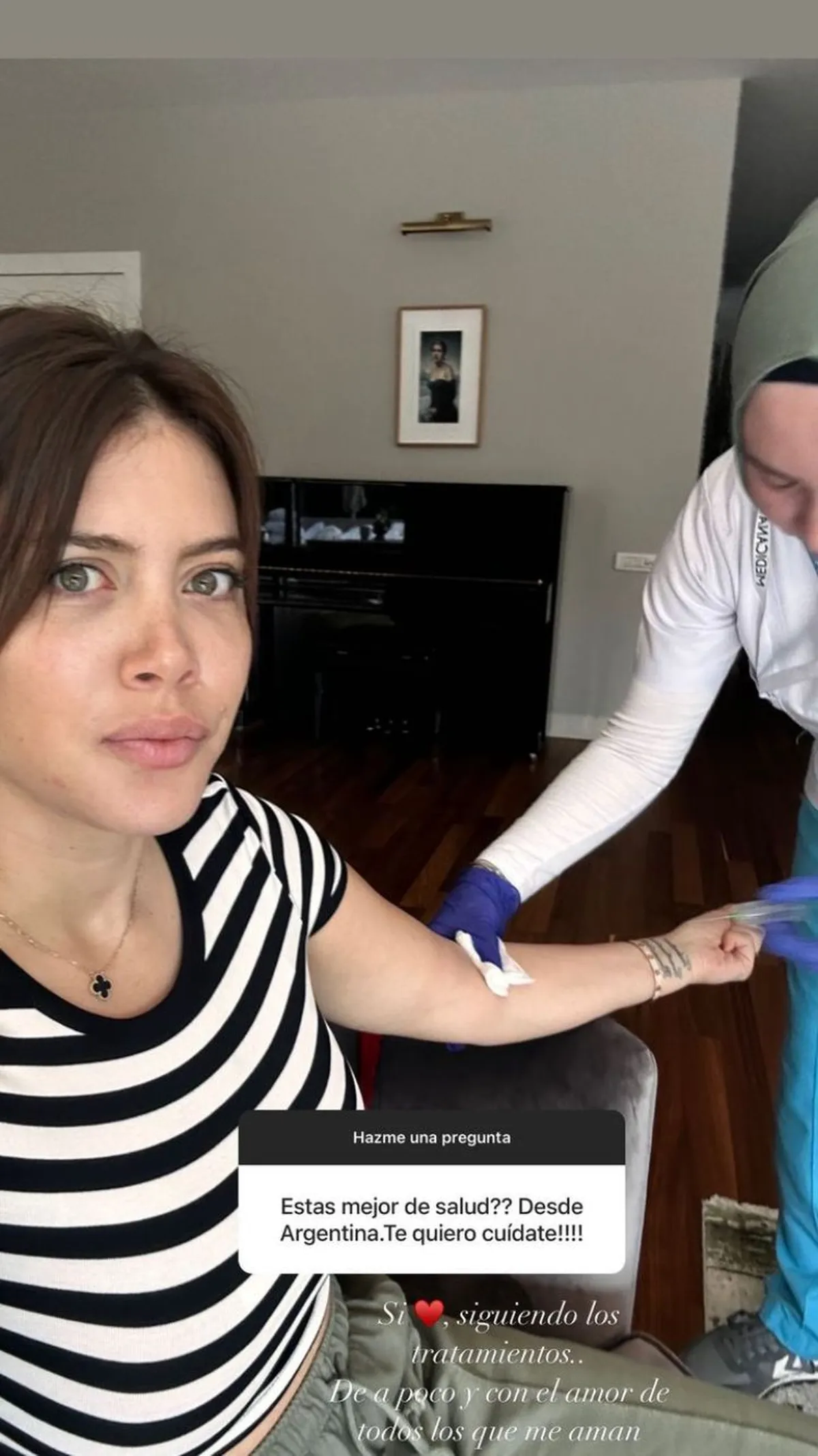 Wanda Nara aseguró que se encuentra mejor de salud. Wanda Nara aseguró que se encuentra mejor de salud.