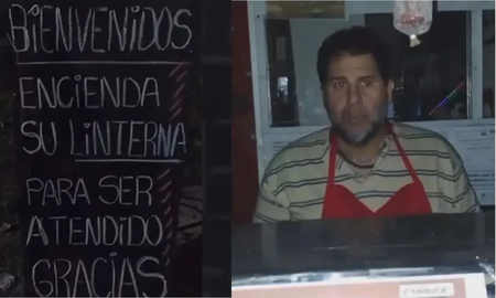 Un carnicero de Gualeguay atiene a sus clientes con linternas para reducir sus gastos de electricidad. Un carnicero de Gualeguay atiene a sus clientes con linternas para reducir sus gastos de electricidad.