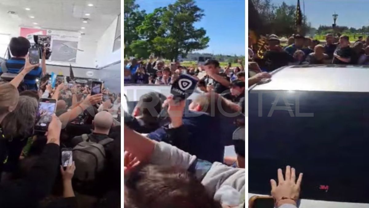 El libertario fue recibido por una multitud de gente en Rosario.