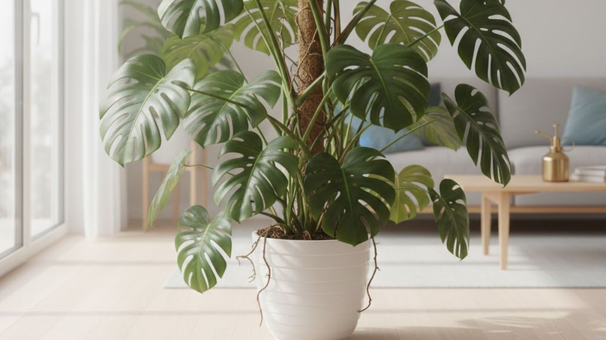 La monstera queda linda en toda la casa.