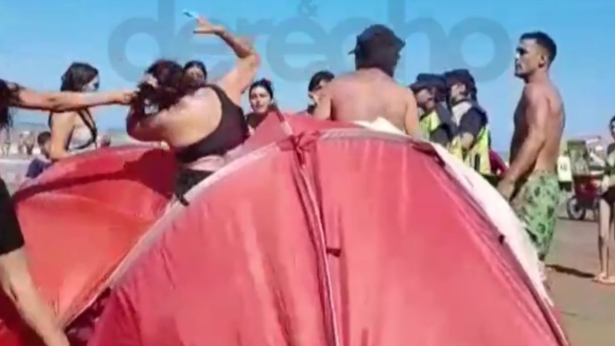 Una pelea en la playa de Santa Teresita dejó a varios turistas sorprendidos por la violencia y la intervención policial.