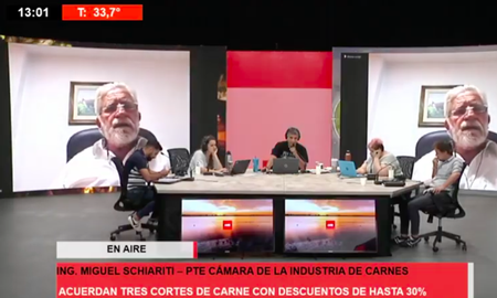 Miguel Schiariti en la entrevista con Luis Mino en la edición en el teatro de Ahora Vengo. Miguel Schiariti en la entrevista con Luis Mino en la edición en el teatro de Ahora Vengo.