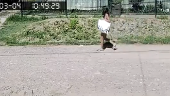 Lo encontró una chica que iba a tomar el colectivo. Aún tenía el cordón umbilical.