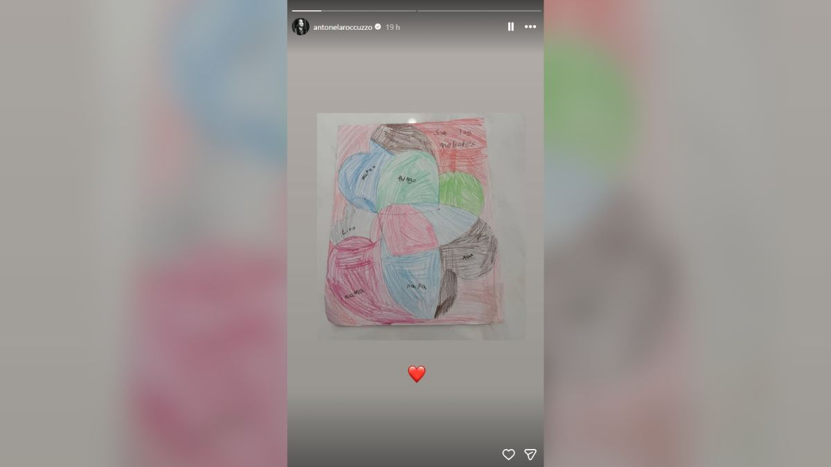 Ciro Messi sorprendió a su madre con un dibujo dedicado a toda la familia. Ciro Messi sorprendió a su madre con un dibujo dedicado a toda la familia.