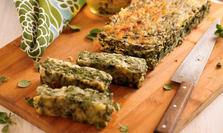 Budín de acelga para un almuerzo saludable y riquísimo. Budín de acelga para un almuerzo saludable y riquísimo.