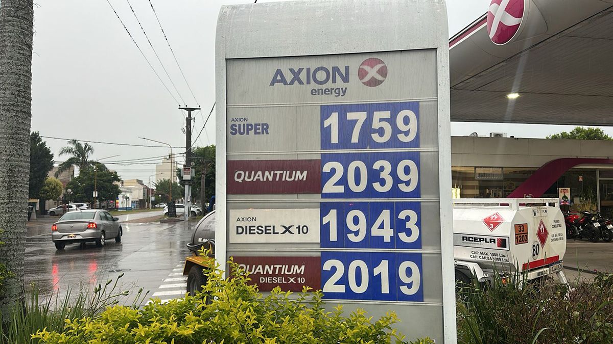 Así quedó el precio en la estación de servicios Axion energy. Así quedó el precio en la estación de servicios Axion energy.