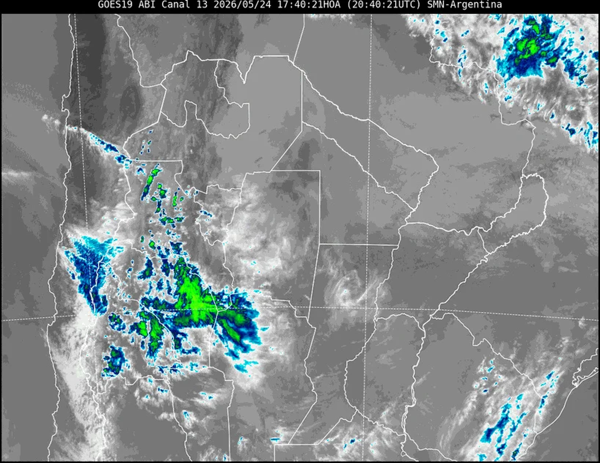La imagen satelital muestra que la provincia de Santa Fe tiene nubosidad dispersa. La imagen satelital muestra que la provincia de Santa Fe tiene nubosidad dispersa.