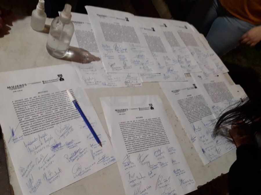 El petitorio que presentarán ante la justicia el lunes.