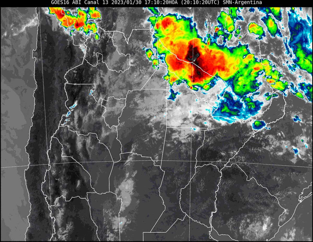 En la imagen satelital se observa poca nubosidad en nuestra provincia.