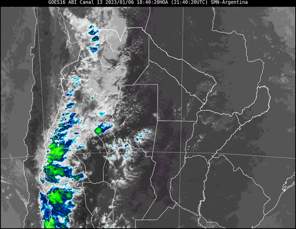 En la imagen satelital se observa que nuestra provincia permanece sin nubosidad.