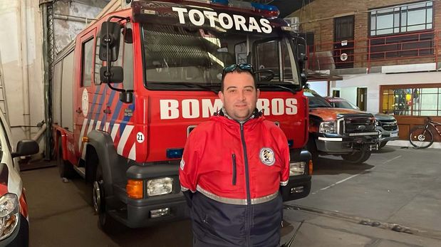 Los bomberos locales intervinieron en el incendio de este jueves en Totoras.