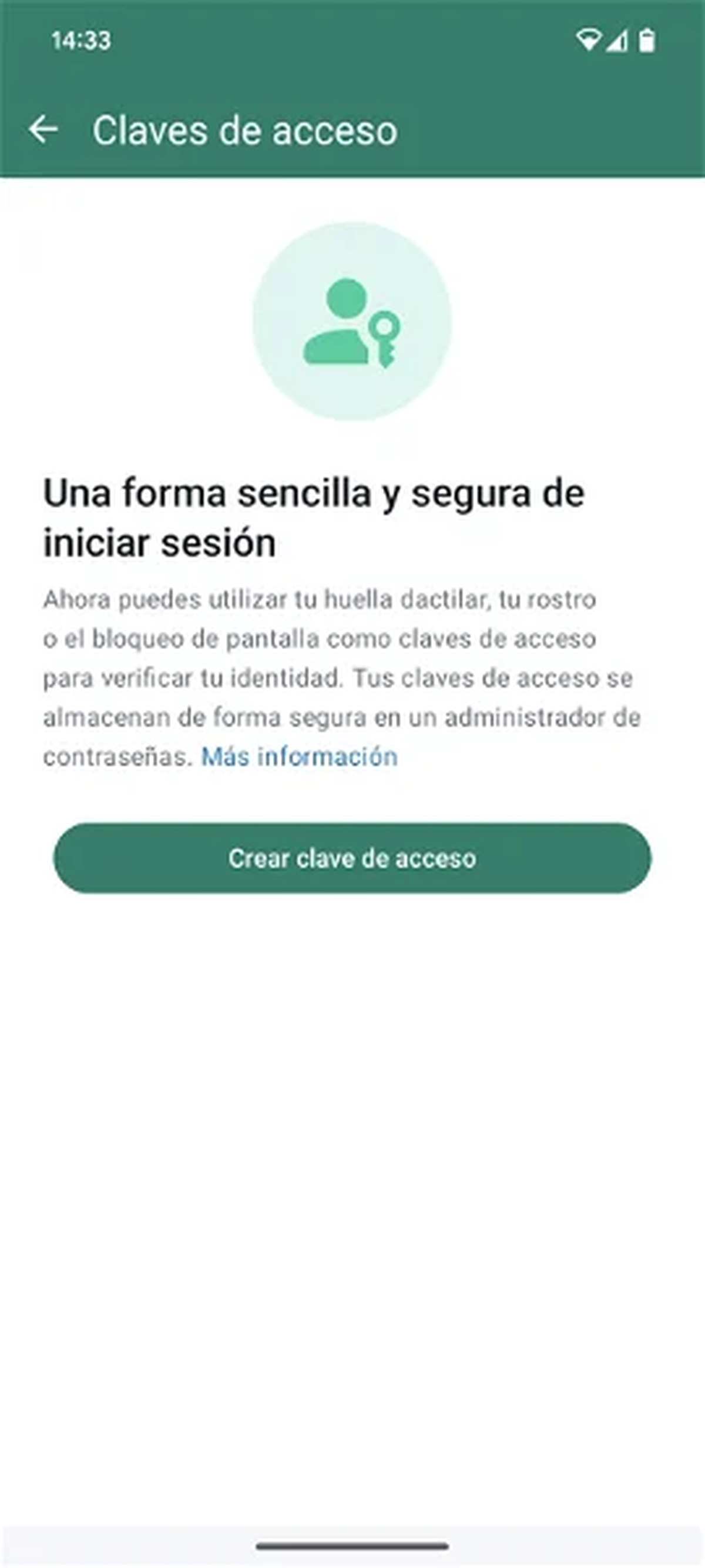 WhatsApp anunció la llegada de Passkeys. WhatsApp anunció la llegada de Passkeys.