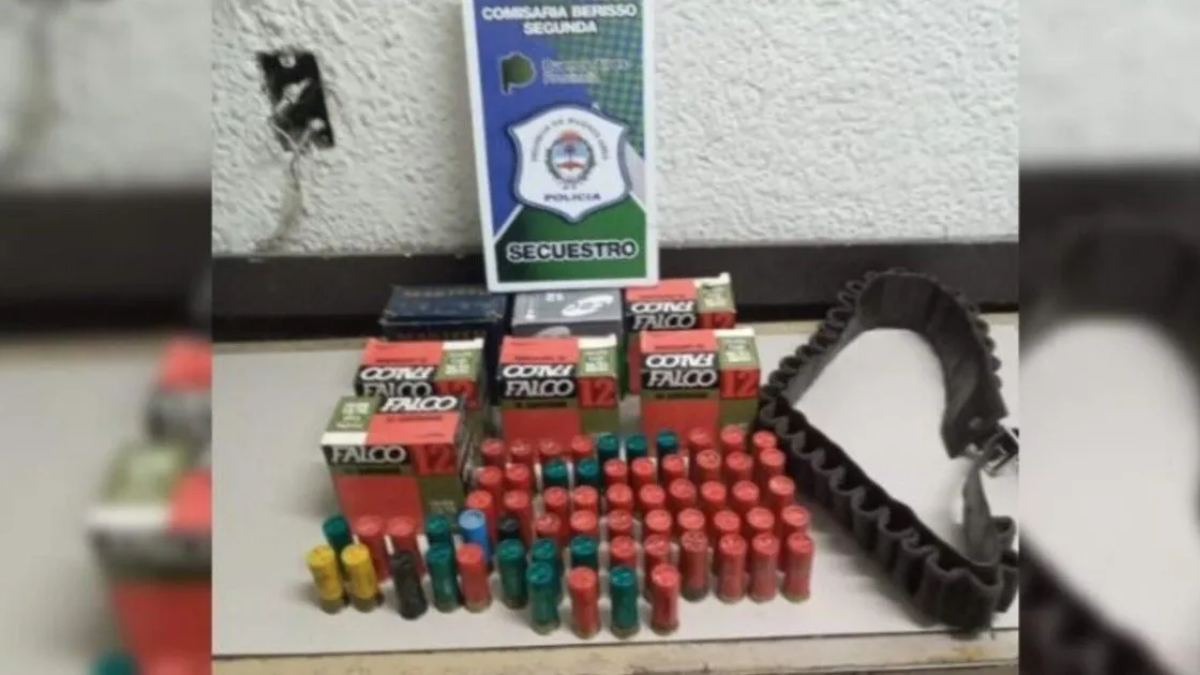 Berisso: un jubilado fue detenido por violencia de género y le secuestraron más de 200 municiones