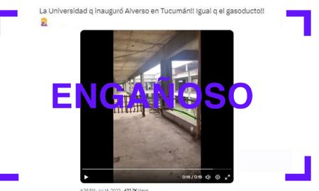 Es engañoso el video que muestra la inauguración de una obra no terminada en Tucumán Es engañoso el video que muestra la inauguración de una obra no terminada en Tucumán