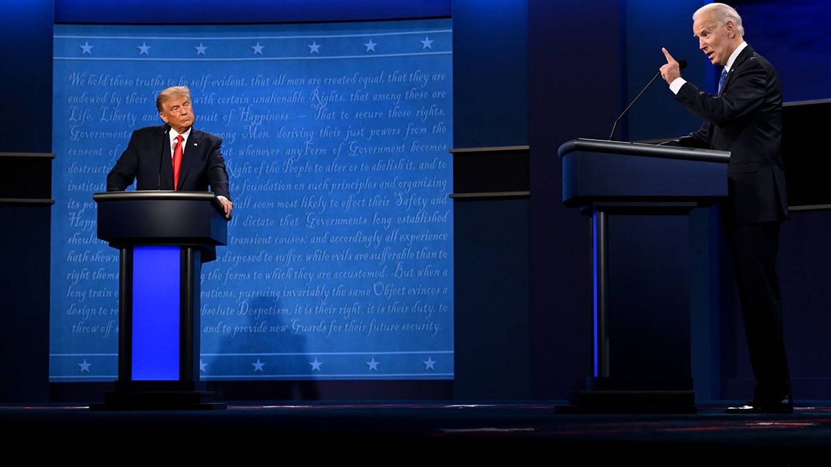Trump y Biden debatieron de forma moderada este jueves a la noche.