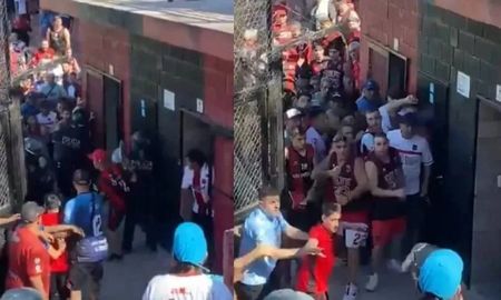 Un integrante de la barra de Defensores de Belgrano se negó a informar su DNI y se desató una batalla campal. Un integrante de la barra de Defensores de Belgrano se negó a informar su DNI y se desató una batalla campal.