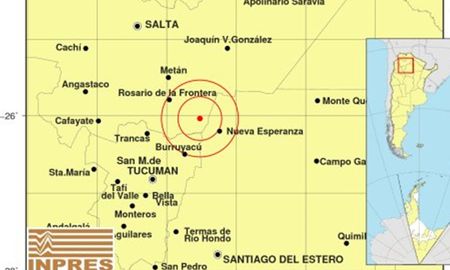 El sismo de 4.6 escala Richter tuvo epicentro en Rosario de la Frontera, Salta. El sismo de 4.6 escala Richter tuvo epicentro en Rosario de la Frontera, Salta.