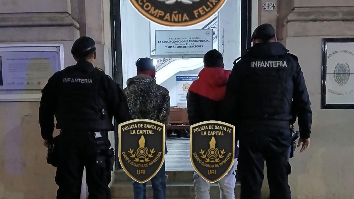 Dos detenidos en la ciudad de Santa Fe.