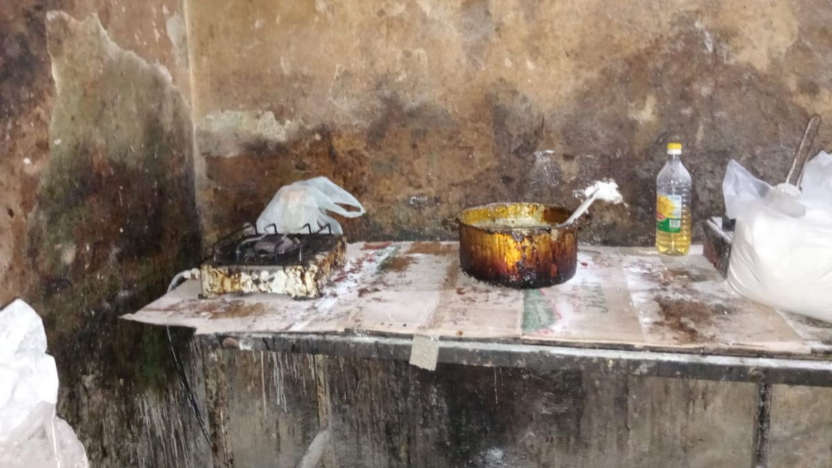 Así estaba uno de los sectores de la panadería de Barranquitas sur.