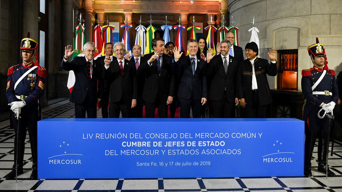 Reunión del Mercosur en la Estación Belgrano, en 2019.