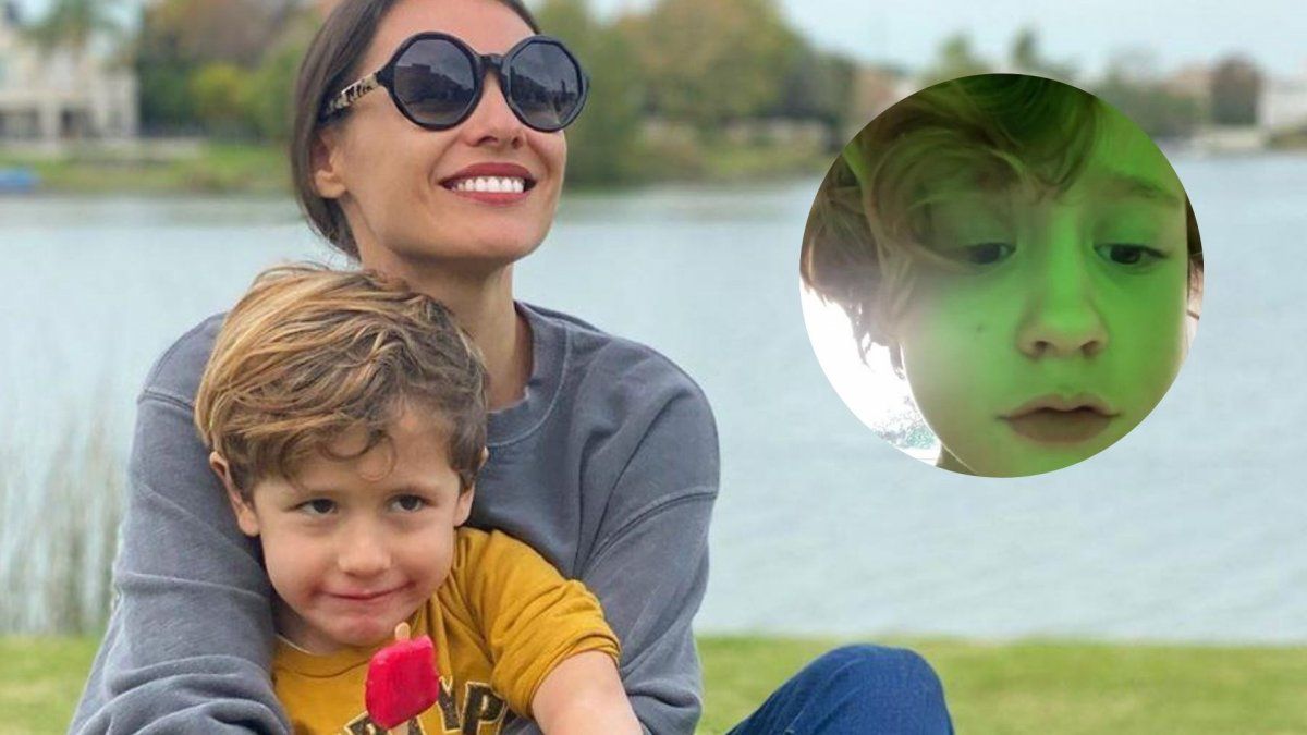 Pampita se emocionó cuando sus hijos Beltrán y Benicio ingresaron al estudio
