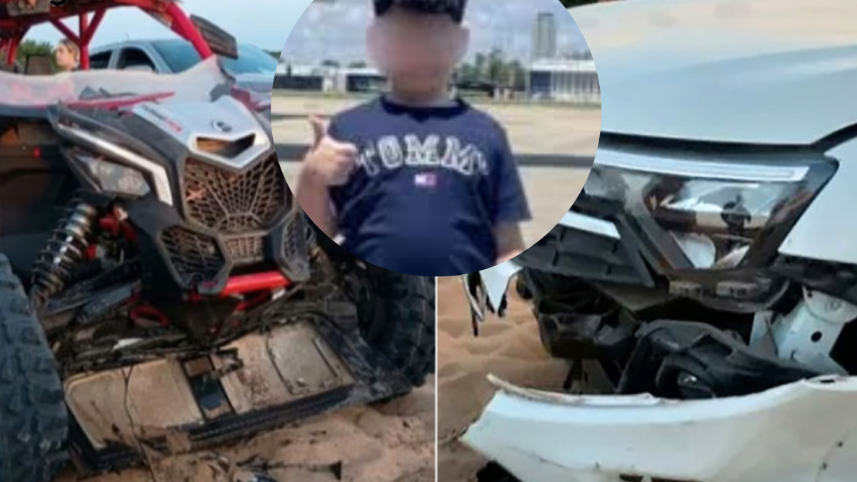 El conductor de la camioneta que chocó contra la UTV en la que iba Bastián.