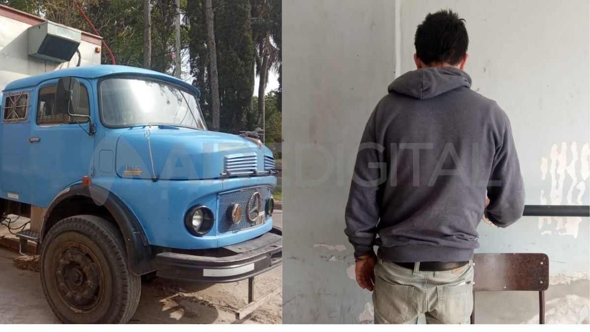 Detuvieron a un hombre que robó ganchos de un camión refrigerado