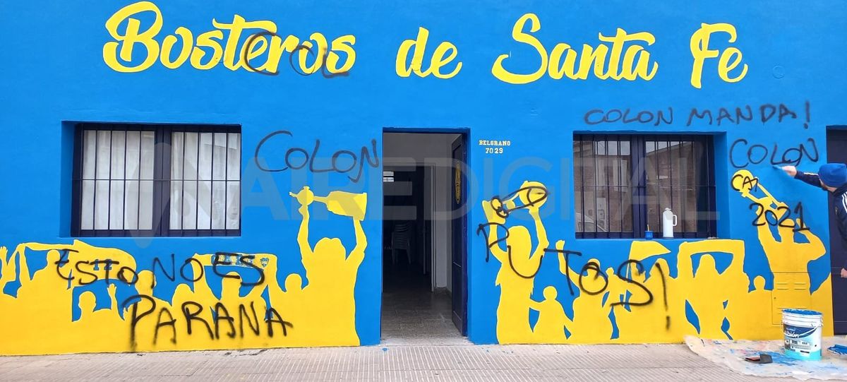 La sede de la peña de Boca en Santa Fe.