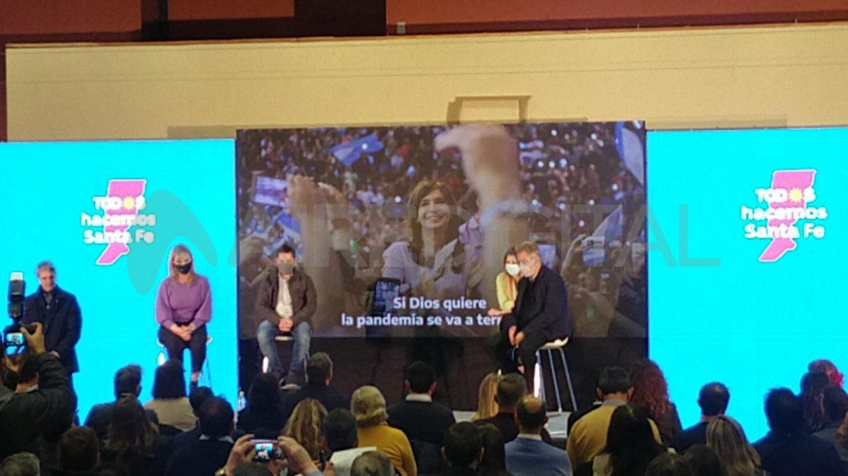 La vicepresidenta Cristina Fernández de Kirchner envió un video en apoyo a los postulantes del oficialismo por la provincia de Santa Fe.
