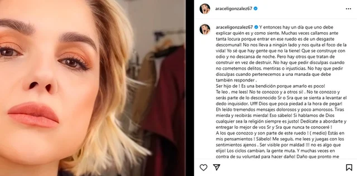 Las palabras de Araceli González sobre el repudio que recibió su hijo Toto Kirzner. Las palabras de Araceli González sobre el repudio que recibió su hijo Toto Kirzner.