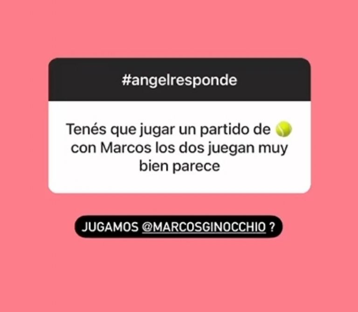 Ángel de Brito le hizo una impensada invitación a Marcos Ginocchio. Ángel de Brito le hizo una impensada invitación a Marcos Ginocchio.
