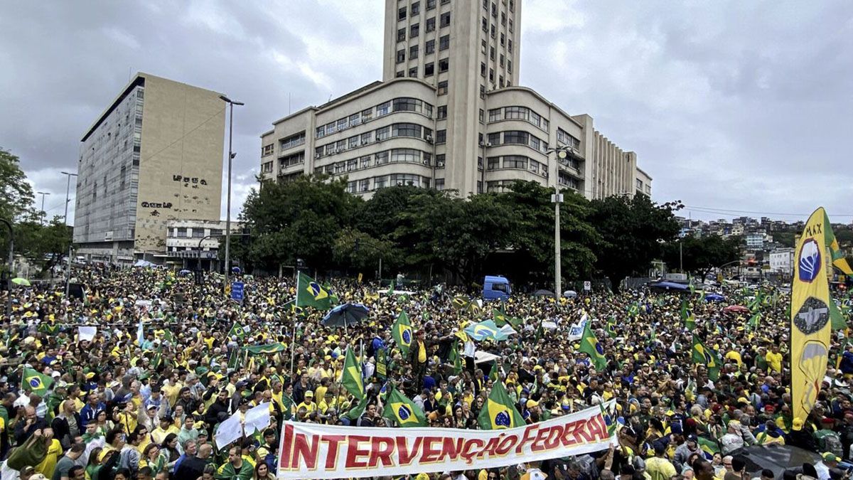 Activistas de la ultraderecha del presidente de Brasil