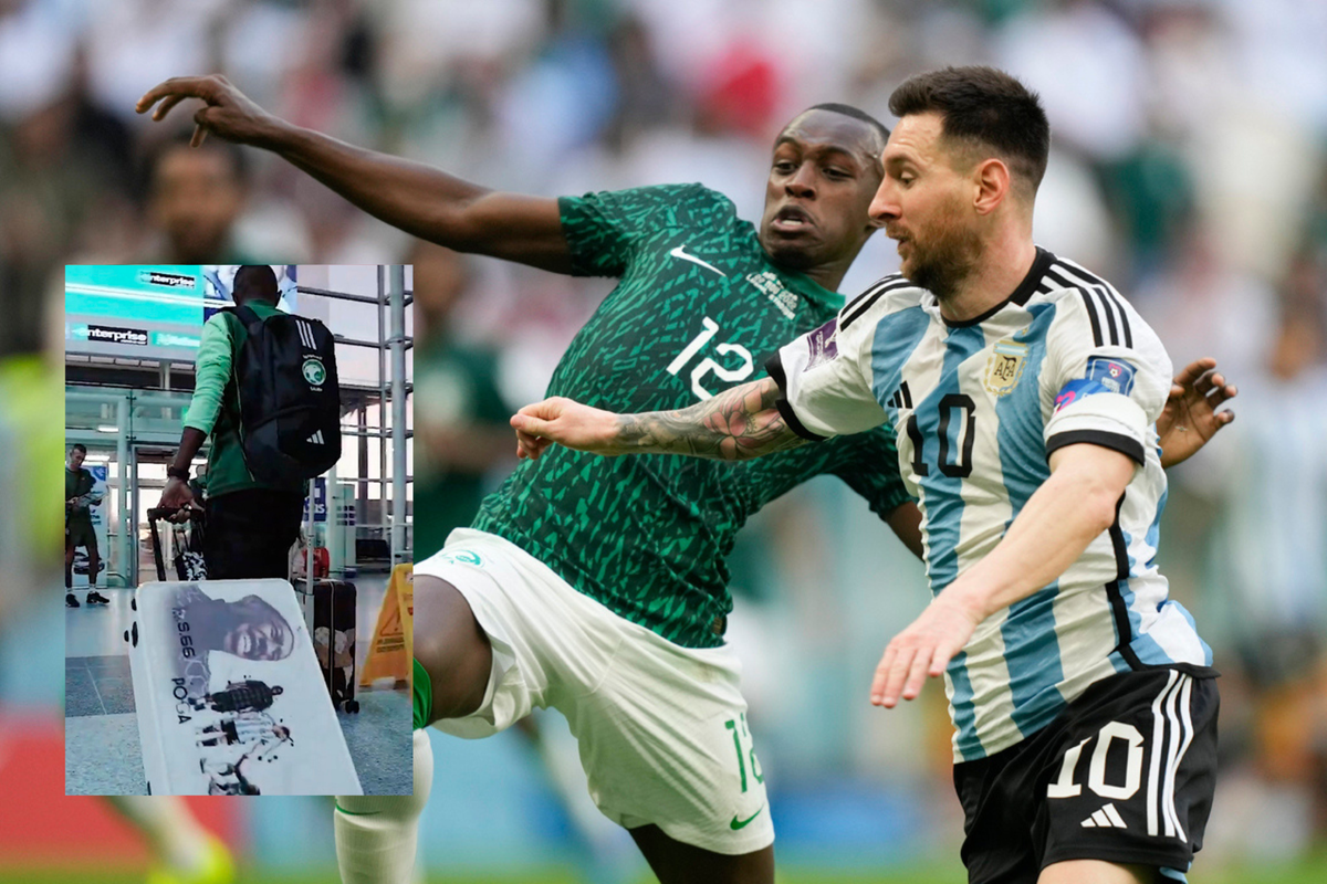 El jugador de Arabia Saudita y una particular foto junto a Lionel Messi.