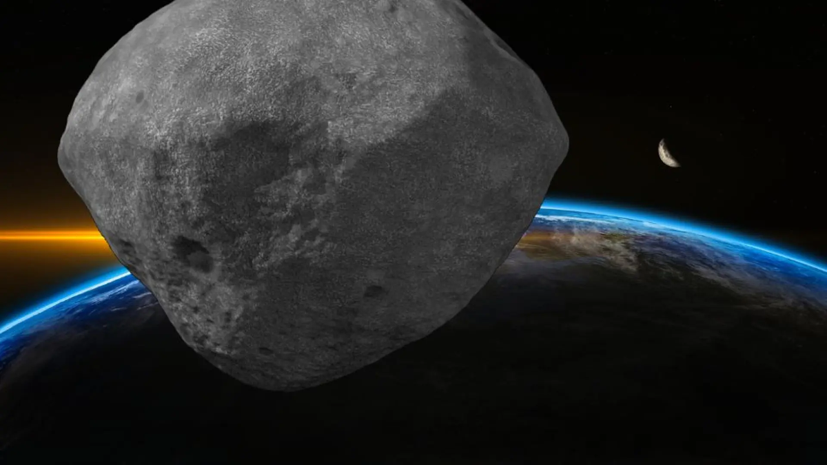 Bennu es un asteroide próximo a la Tierra de unos 500 metros de diámetro y una masa de 6 × 1010 kg. Bennu es un asteroide próximo a la Tierra de unos 500 metros de diámetro y una masa de 6 × 1010 kg.