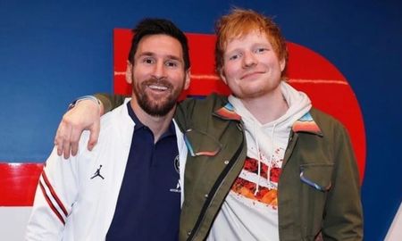 Sheeran y Lionel Messi en su encuentro viral; el músico confesó que lo elogió durante minutos sin saber que el 10 no le entendía nada. Sheeran y Lionel Messi en su encuentro viral; el músico confesó que lo elogió durante minutos sin saber que el 10 no le entendía nada.