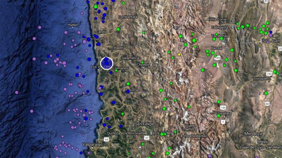 Un sismo sacudió a Chile y se sintió con fuerza en Mendoza y San Juan