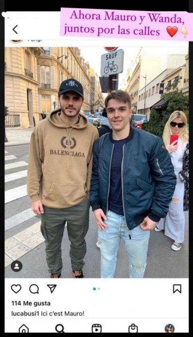 Wanda y Mauro Icardi, juntos en París.