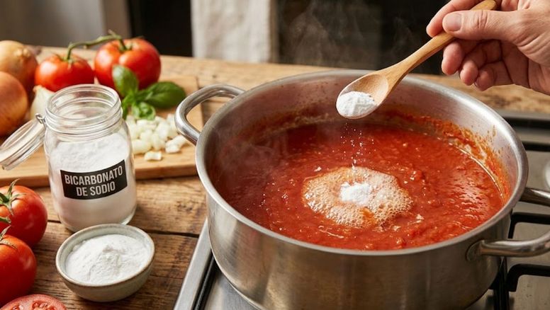 Agregar bicarbonato a la salsa de tomate: por qué lo recomiendan y qué efecto tiene