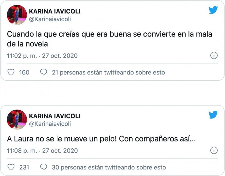 Otra panelista de Los Ángeles de la Mañana, Karina Iavicoli.