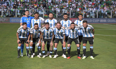 El once de la Selección Argentina en Bolivia. El once de la Selección Argentina en Bolivia.