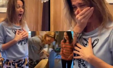 La emoción de Verónica Lozano al recibir su regalo de cumpleaños. La emoción de Verónica Lozano al recibir su regalo de cumpleaños.