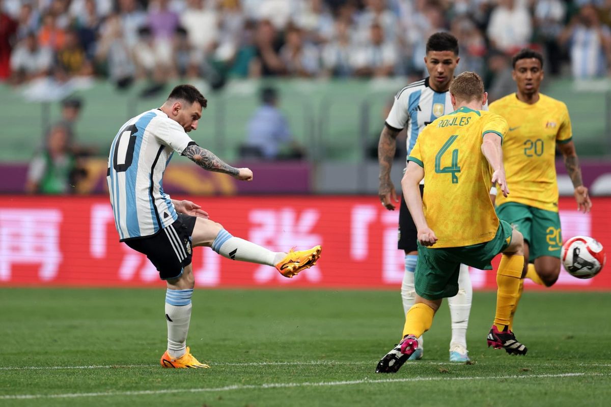 Lionel Messi mejoró una marca persona con el gol que le anotó a Australia