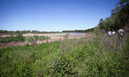 Uno de los madrejones del Parque Nacional Islas de Santa Fe. Uno de los madrejones del Parque Nacional Islas de Santa Fe.