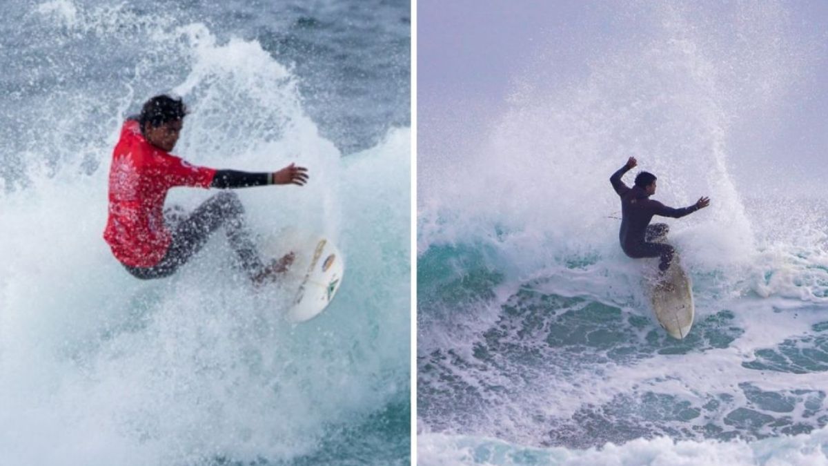 Lucas Encina, de 24 a&ntilde;os, estuvo en un mundial de surf en 2016.